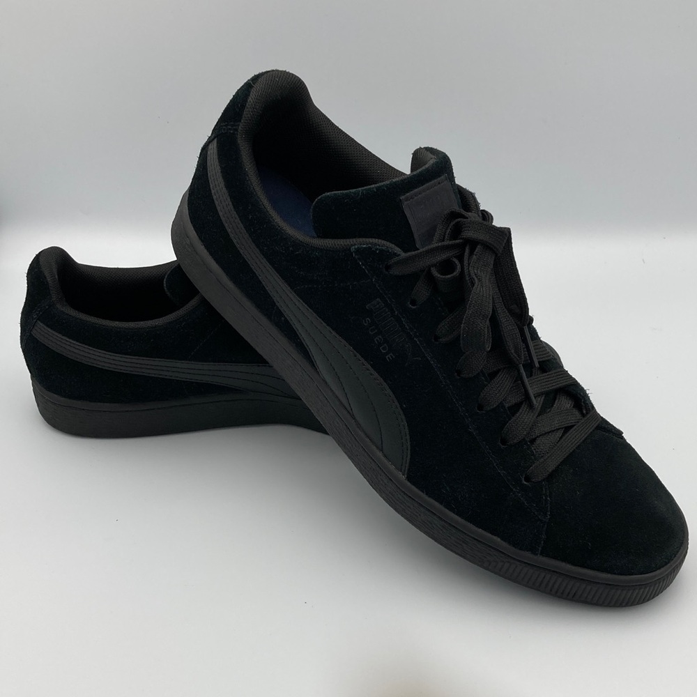Puma Men's Classic Black Suede Sneakers